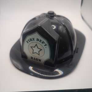 Build a Bear Firefighter Fireman Hat Helmet Black Fire Department BABW Chief